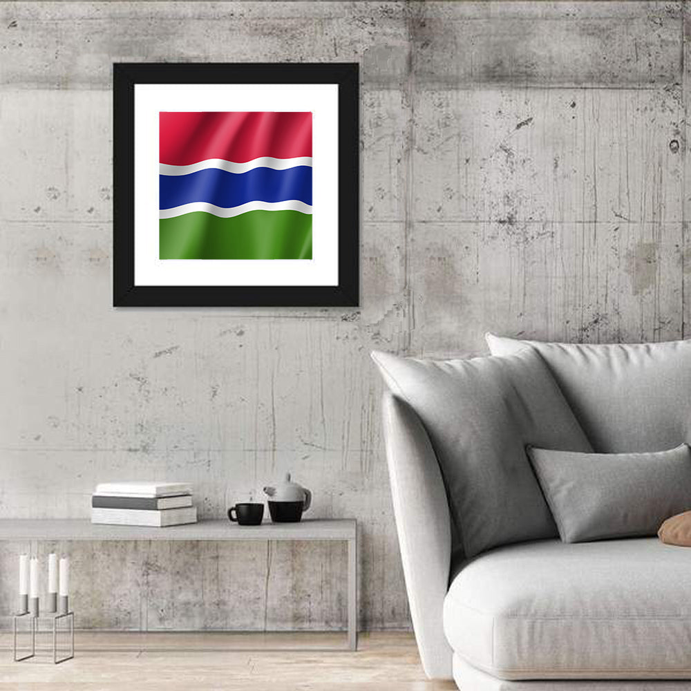 Gambia National Flag Wall Art