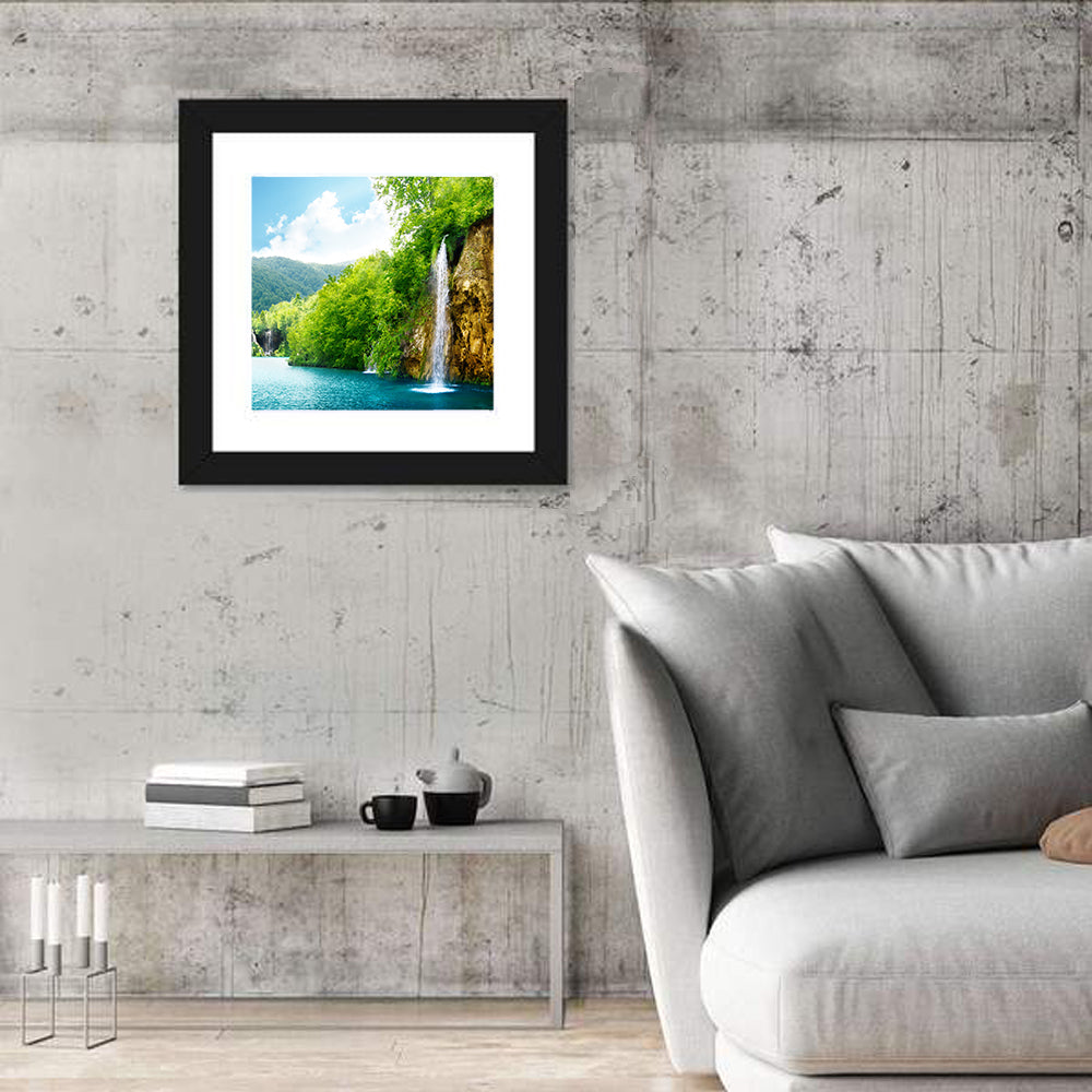 Deep Forest Waterfall Croatia Wall Art