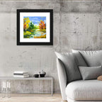 Winding Autumn Stream Wall Art