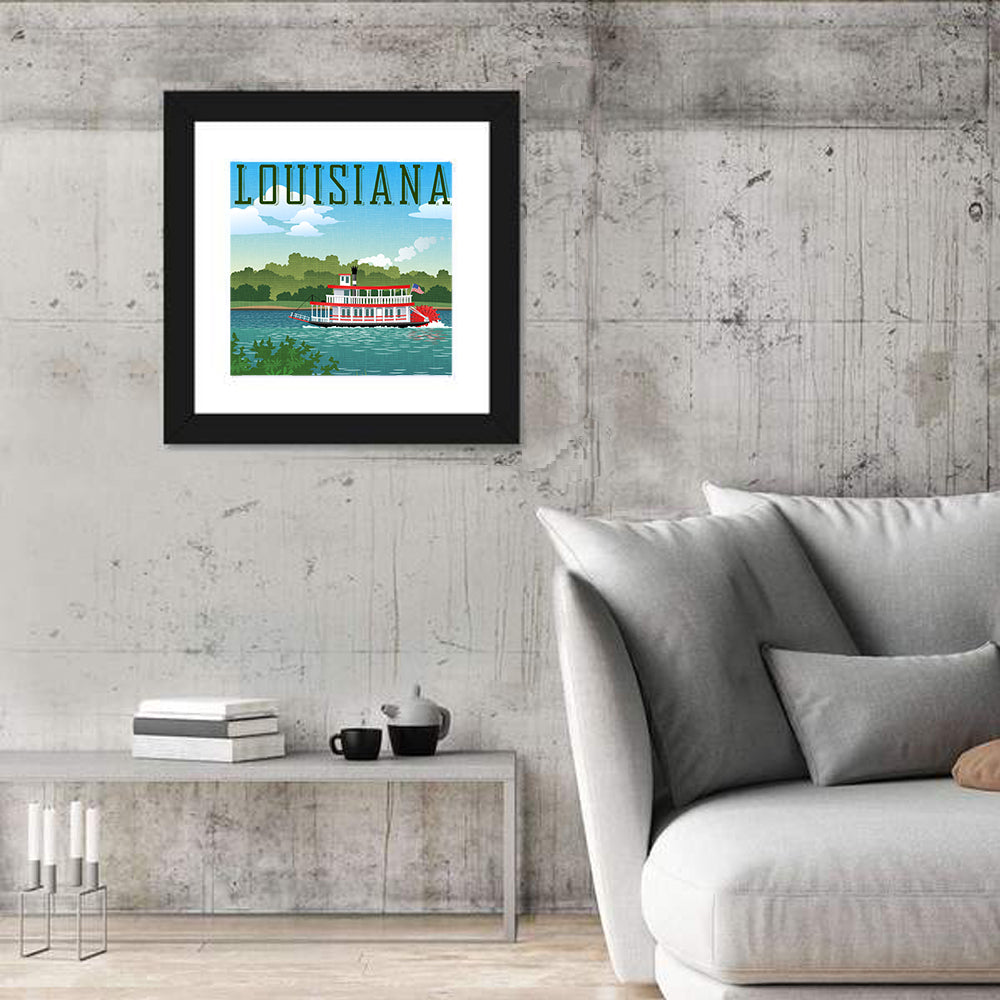 Louisiana Steamboat Wall Art
