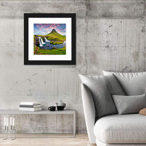 Kirkjufellsfoss Waterfall & Mountain Wall Art