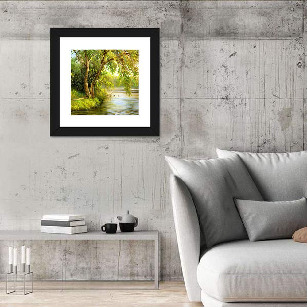 Summer Willow Lake Wall Art
