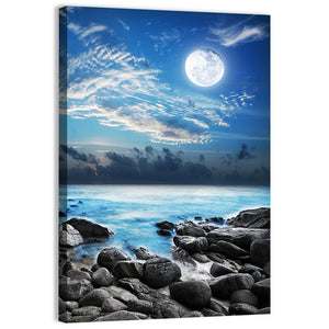 Full Moon Over Tropical Bay Wall Art