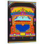 Colorful Indian Truck Illustration Wall Art