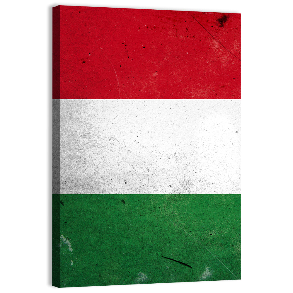 Vintage Hungarian Flag Wall Art