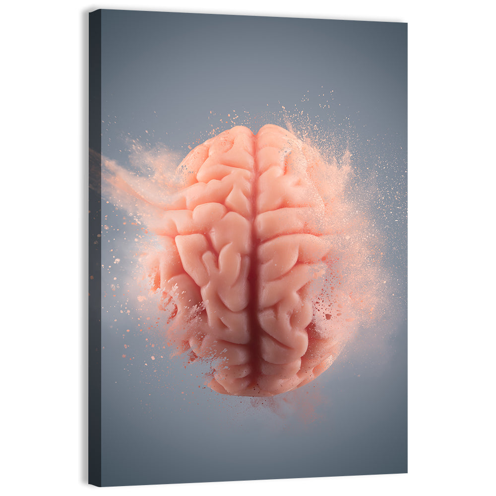 Anatomical Brain with Particles Wall Art
