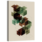 Floating Translucent Cubes Wall Art