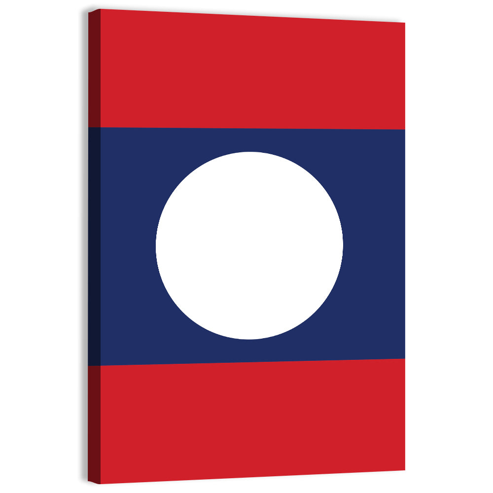 Laos Flag Minimalist Graphic Wall Art