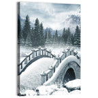 Frozen Lake with Stone Bridge Wall Art