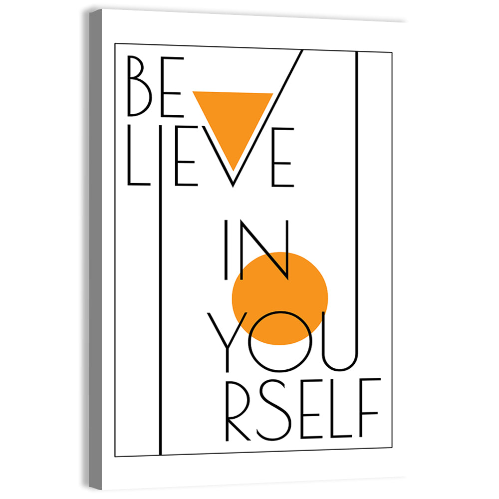 Believe in Yourself Typography Wall Art