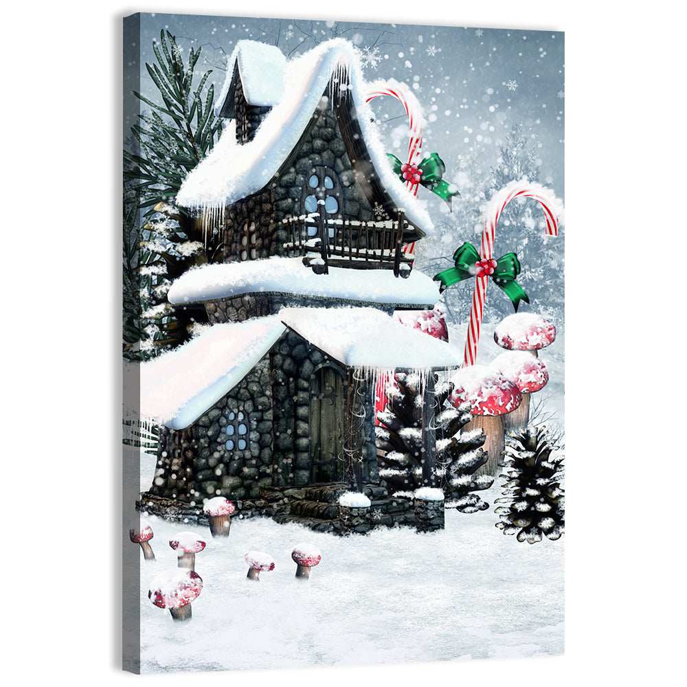 Winter Fairy Cottage Wall Art