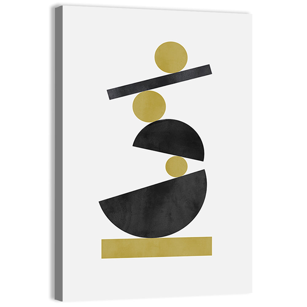 Balanced Geometric Stack Wall Art