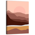 Layered Desert Mountains at Dusk Wall Art