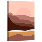 Layered Desert Mountains at Dusk Wall Art