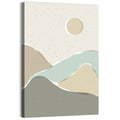 Layered Mountains and Sun Wall Art