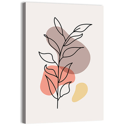 Minimalist Floral Line Drawing Wall Art