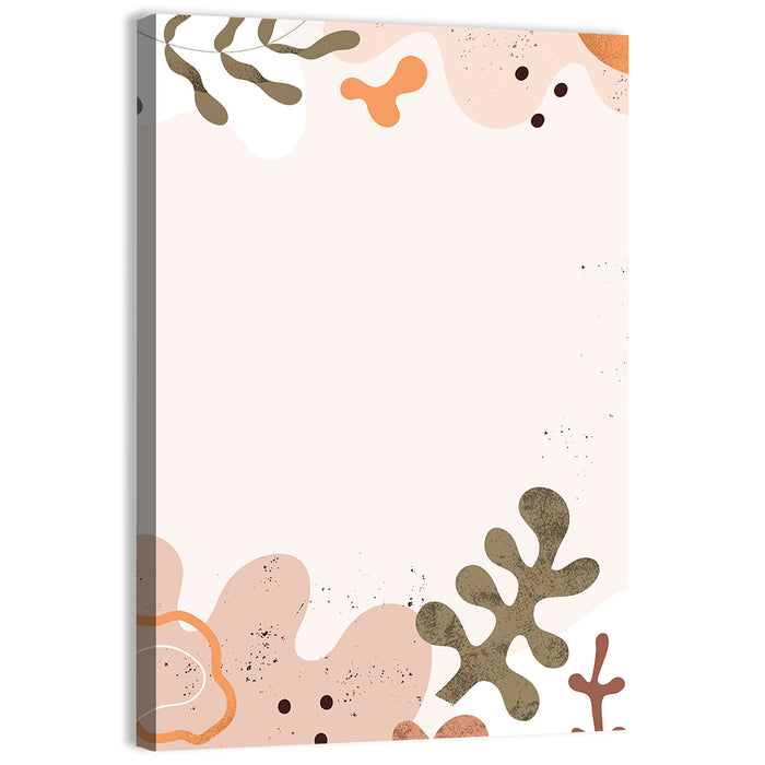 Layered Botanical Frame Composition Wall Art as a canvas print