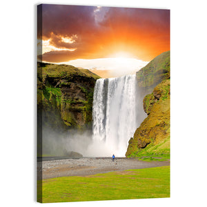 Skogafoss Waterfall In Iceland Wall Art