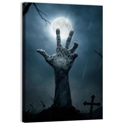 Zombie Rising Hand Wall Art