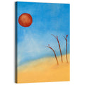 Red Sun Desert Landscape Wall Art