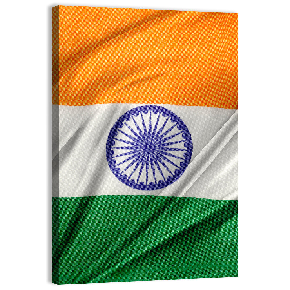 Indian Tricolor with Ashoka Chakra Wall Art