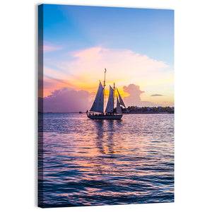 Sailing Boat At Key West Wall Art