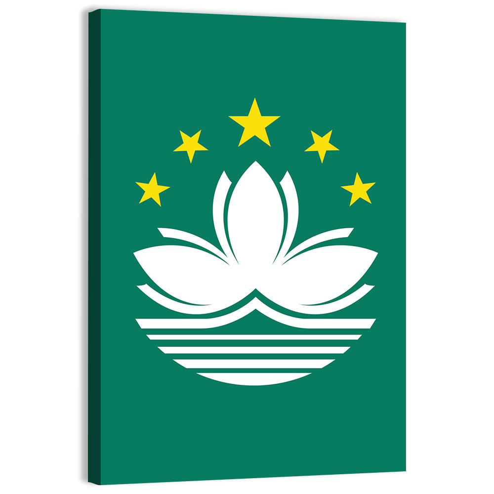 Macau Flag Emblem Wall Art