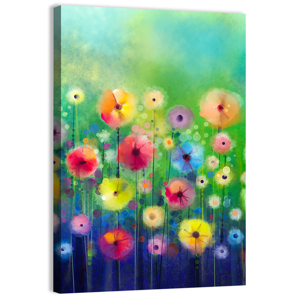 Dreamy Watercolor Poppies Wall Art, canvas print, portrait