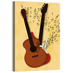 Twin Neck Guitar Illustration Wall Art