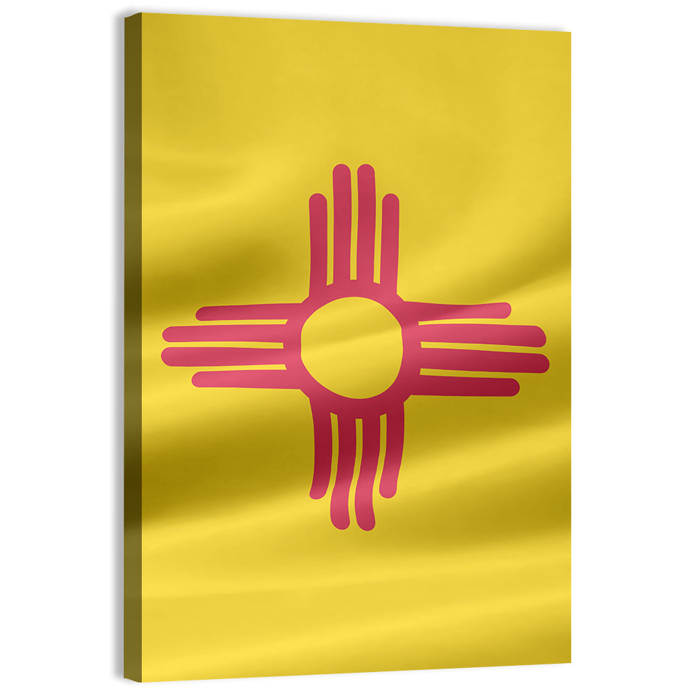 New Mexico Flag with Zia Symbol Wall Art