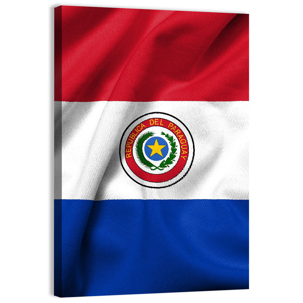 Paraguay Flag with Emblem Wall Art
