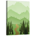 Winding Path Through Green Hills Wall Art