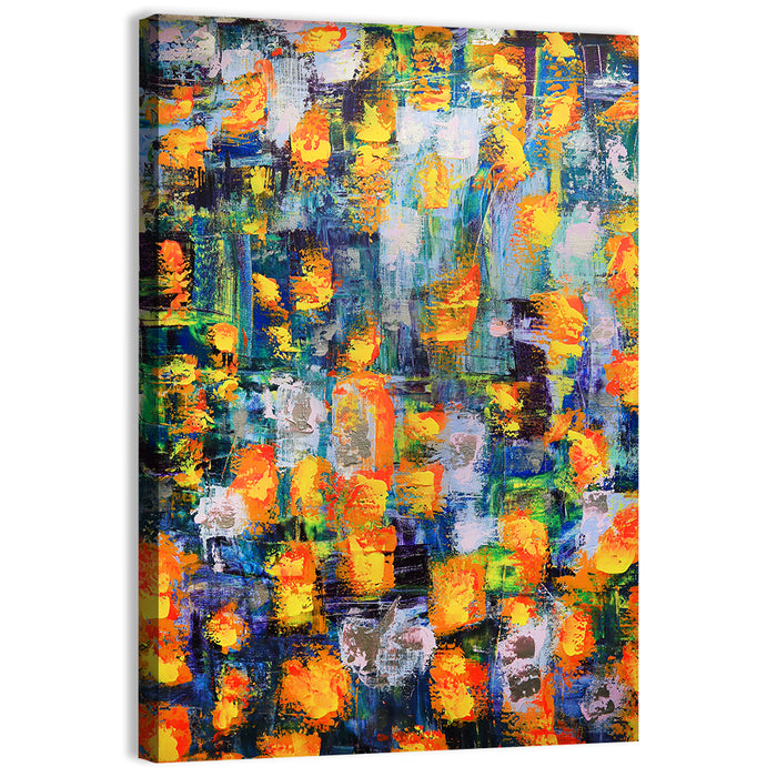 Illuminated Abstract Color Field Wall Art as a canvas print