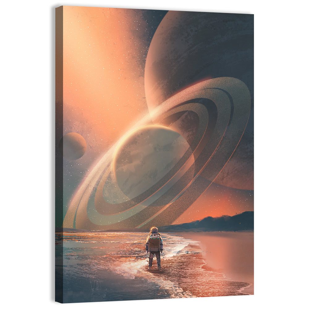 Solitary Astronaut on Alien Beach Wall Art