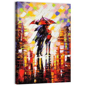 Couple Under Umbrella Wall Art