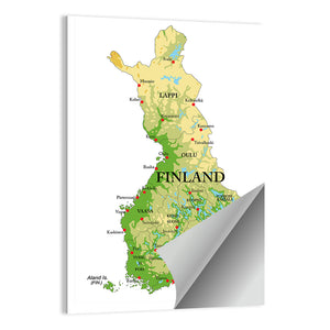 Finland Relief Map Wall Art