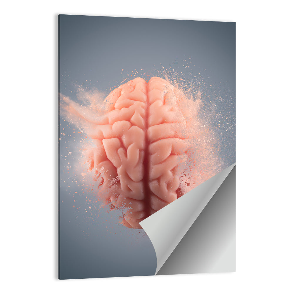Anatomical Brain with Particles Wall Art