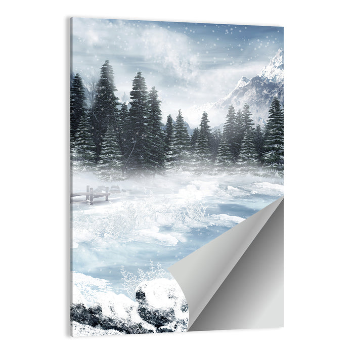 Frozen Lake Wall Art as a poster print