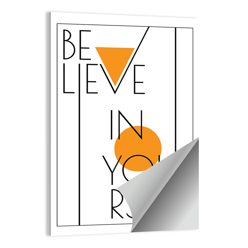 Believe in Yourself Typography Wall Art