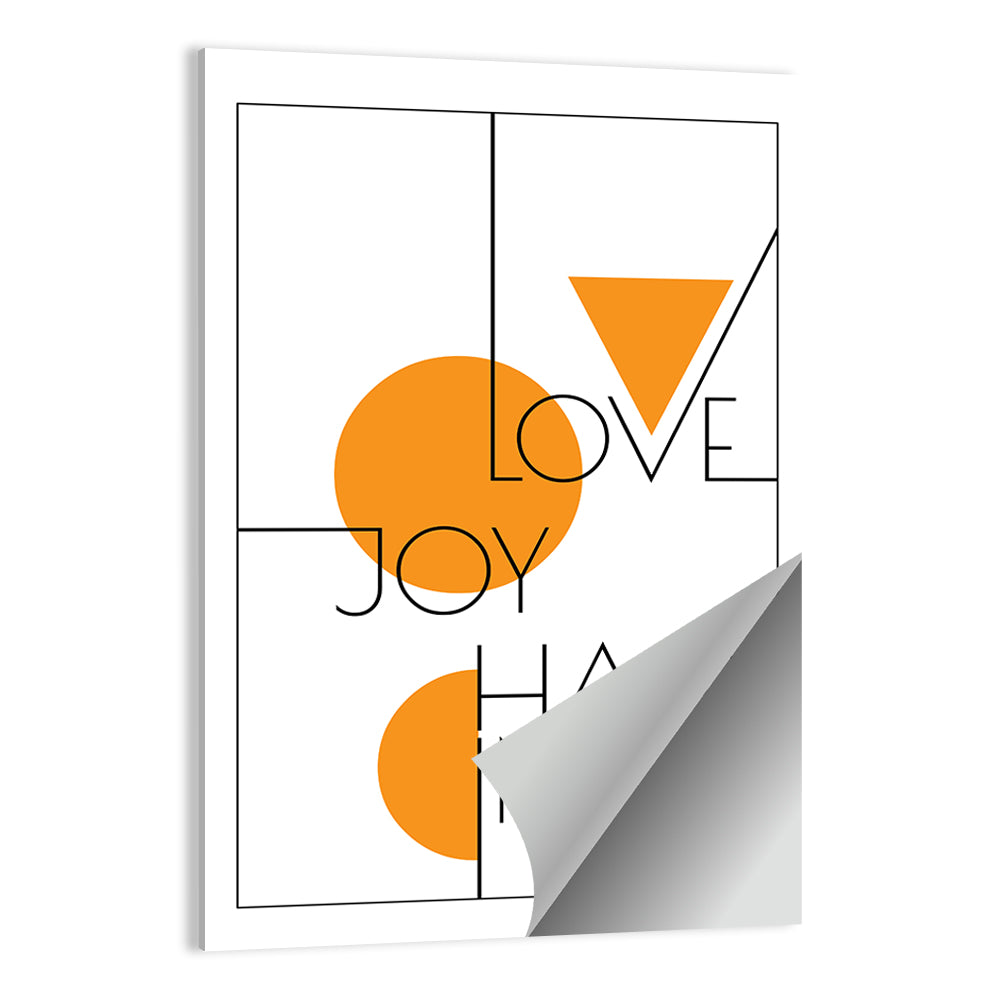 Love Joy & Happiness Quote Wall Art