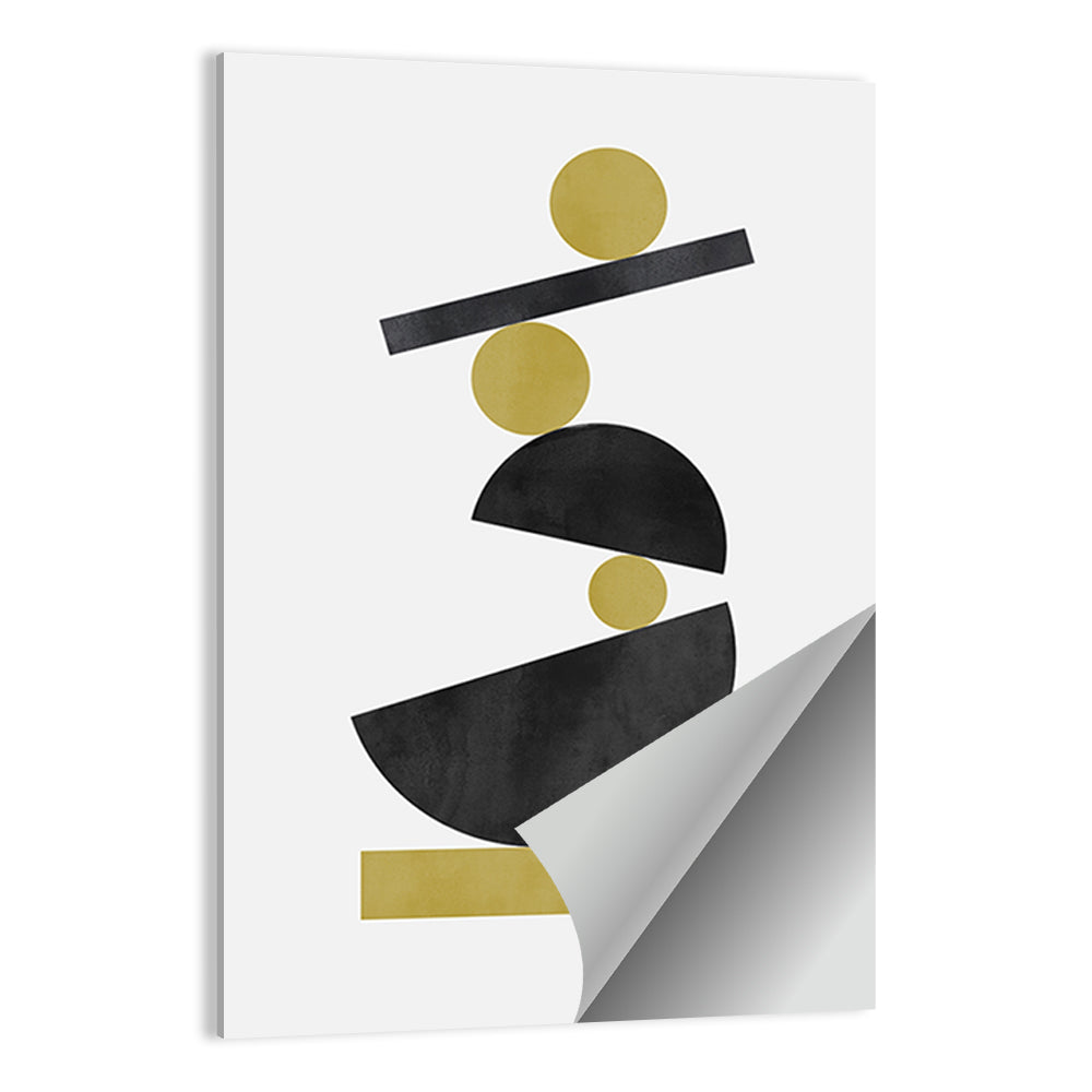 Balanced Geometric Stack Wall Art