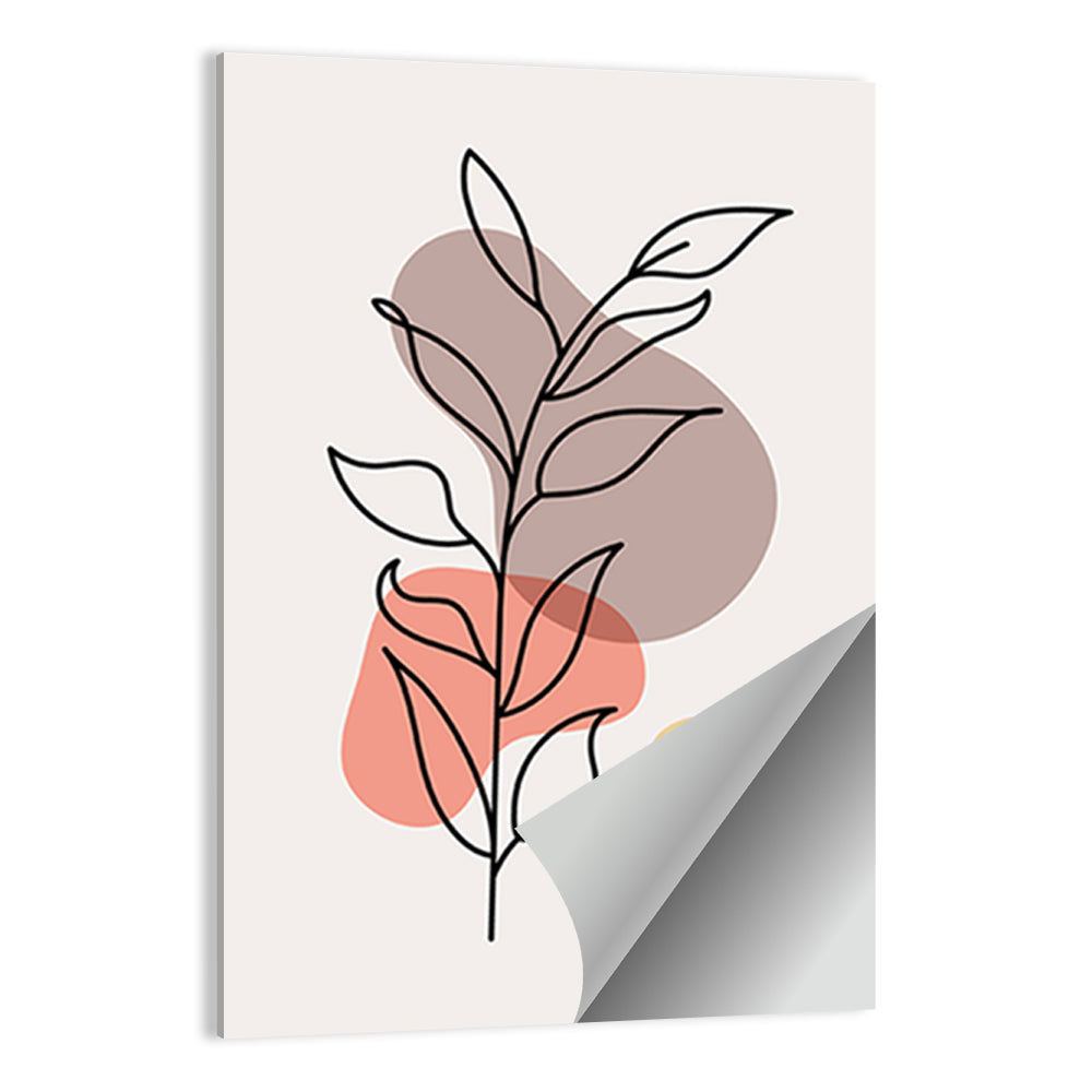 Minimalist Floral Line Drawing Wall Art
