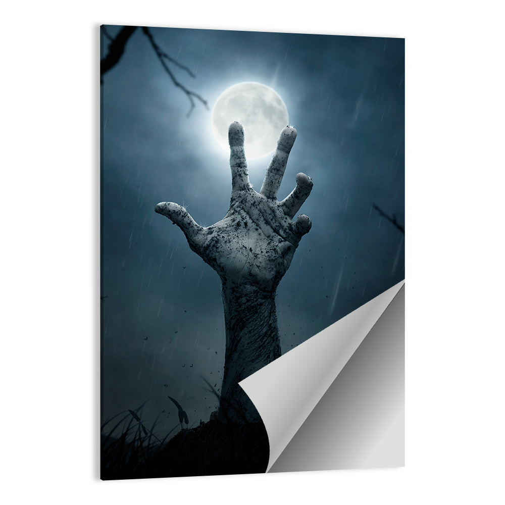 Zombie Rising Hand Wall Art