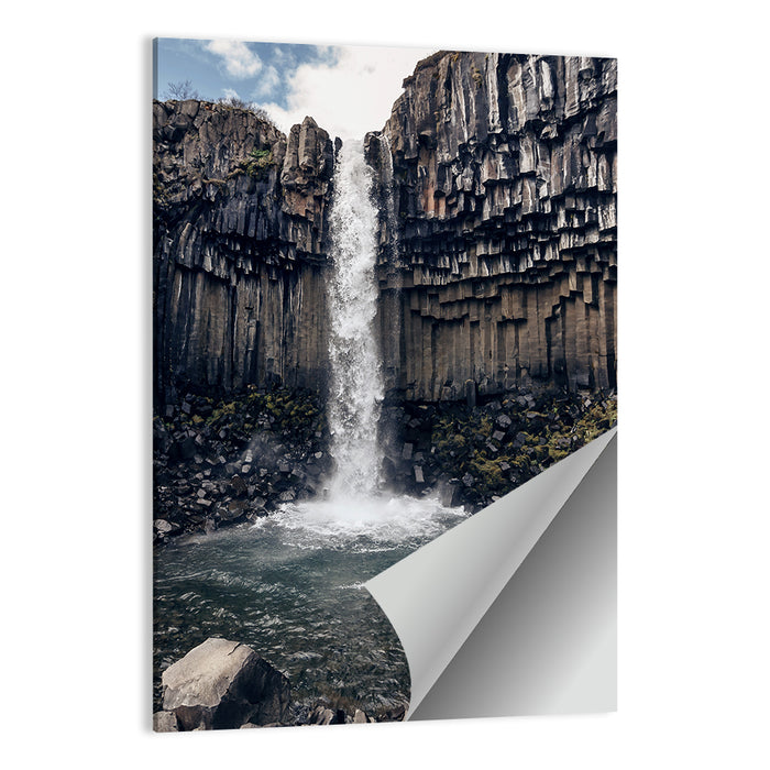Svartifoss Basalt Waterfall Wall Art as a poster print
