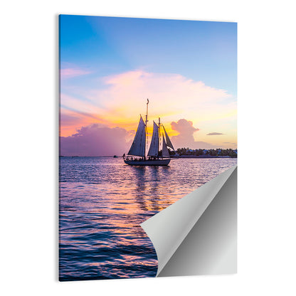 Sailing Boat At Key West Wall Art
