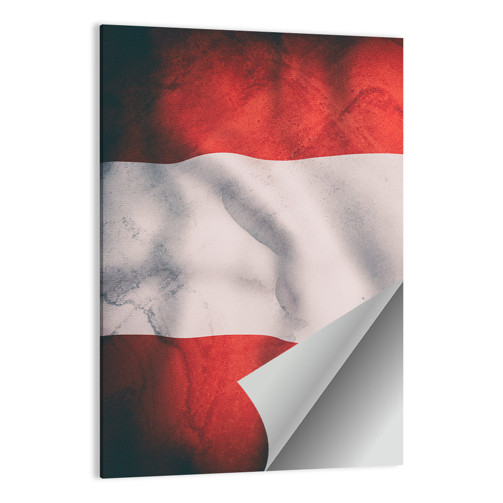 Waving Austrian Flag Wall Art