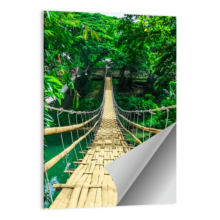 Bamboo Pedestrian Bridge Wall Art as a poster print