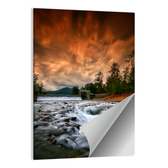 Mentawa Dam at Dusk Wall Art as a poster print