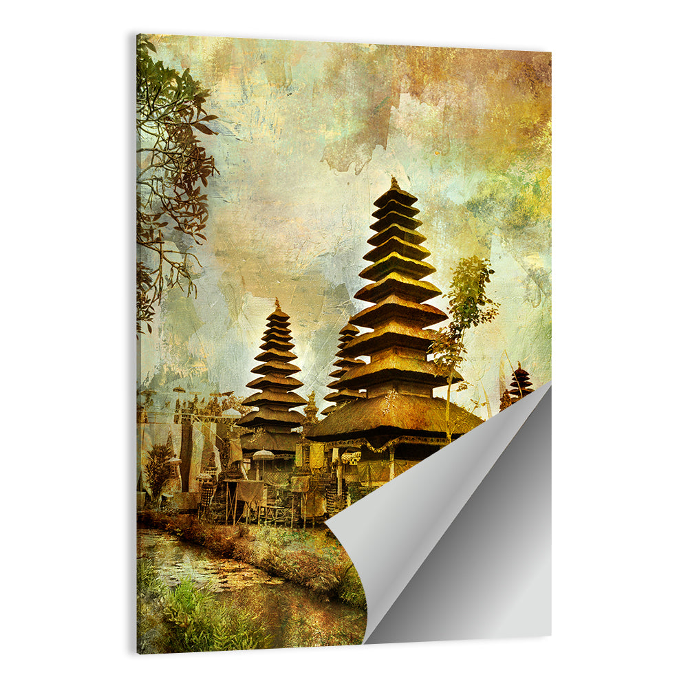 Pura Besakih Meru Towers Wall Art