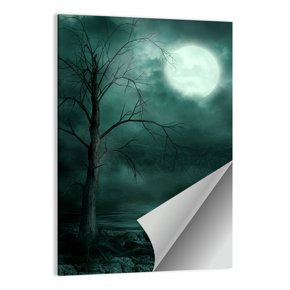 Moonlit Gothic Shore Wall Art